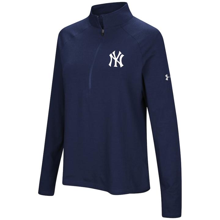 Women's Under Armour New York Yankees Passion Pullover, Size: Regular, Blue (navy)