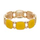Square Stretch Bracelet, Women's, Yellow