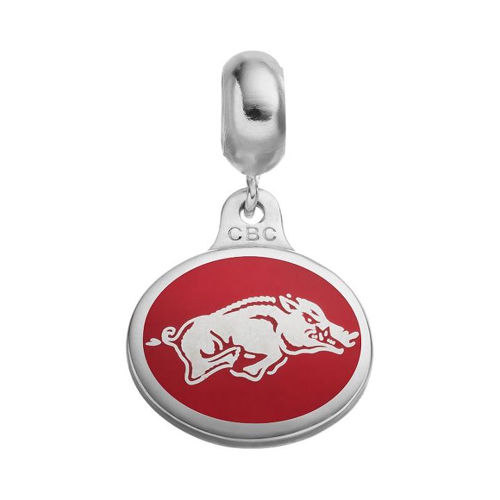 Fiora Sterling Silver Arkansas Razorbacks Logo Charm, Women's, Multicolor