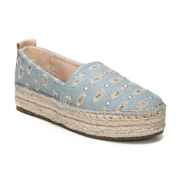 Circus By Sam Edelman Camdyn Women's Canvas Espadrille Flats, Size: Medium (7), Blue