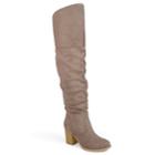 Journee Collection Kaison Women's Over-the-knee Boots, Size: 12 Wc, Med Beige