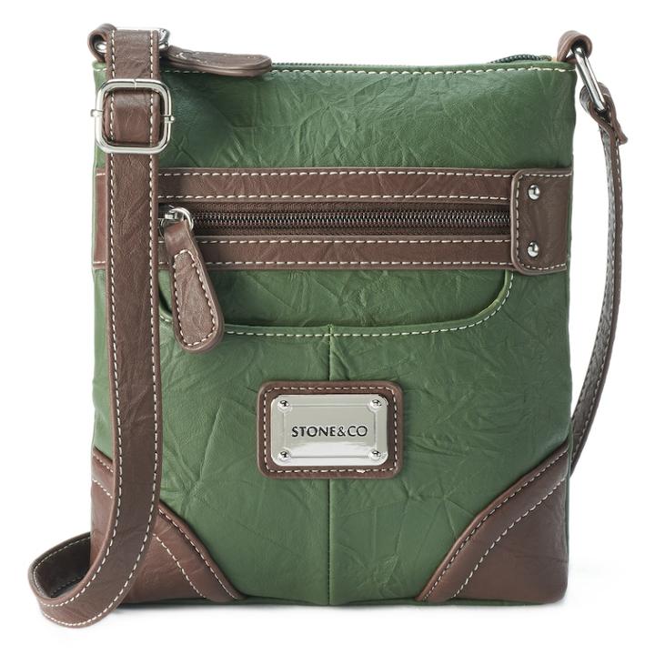 Stone & Co. Nancy Midsize Crossbody Bag, Women's, Green Oth