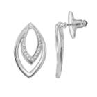 Dana Buchman Cubic Zirconia Marquise Nickel Free Drop Earrings, Women's, Silver