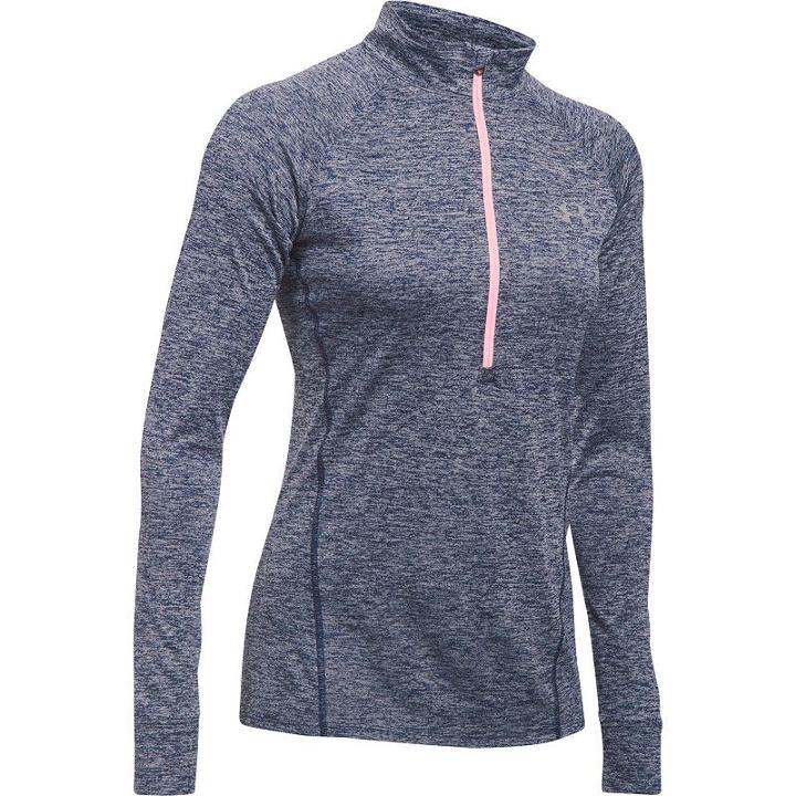 Women's Under Armour Tech 1/2 Zip Top, Size: Large, Blue (navy)