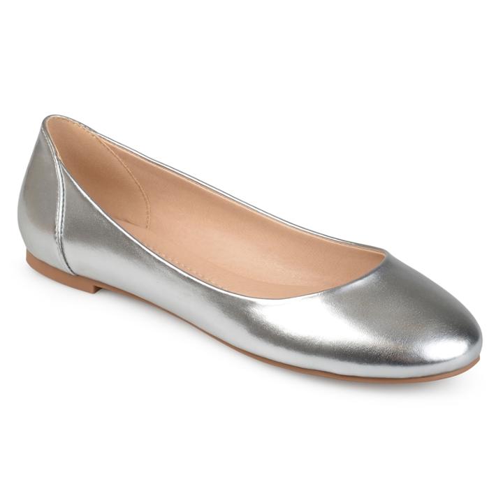 Journee Collection Kavn Women's Ballet Flats, Size: Medium (10), Silver