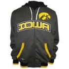 Men's Franchise Club Iowa Hawkeyes Power Play Reversible Hooded Jacket, Size: Xl, Grey