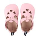 Baby Girl Tommy Tickle Heart Crib Shoes, Size: 18-24month, Light Pink