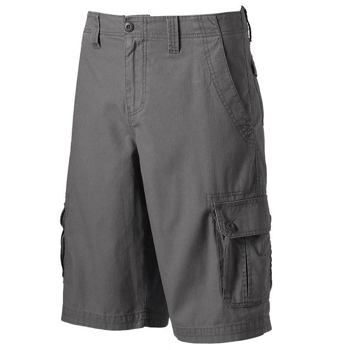 Big & Tall Urban Pipeline® Dobby Messenger Cargo Shorts, Men's, Size: 52, Med Grey