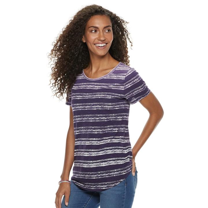 Women's Sonoma Goods For Life&trade; Essential Crewneck Tee, Size: Xxl, Drk Purple