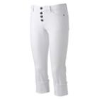 Petite Simply Vera Vera Wang Button-fly Capri Jeans, Women's, Size: 4 Petite, White