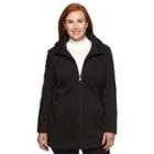 Plus Size Croft & Barrow&reg; Hooded Buckle Fleece Jacket, Women's, Size: 1xl, Black