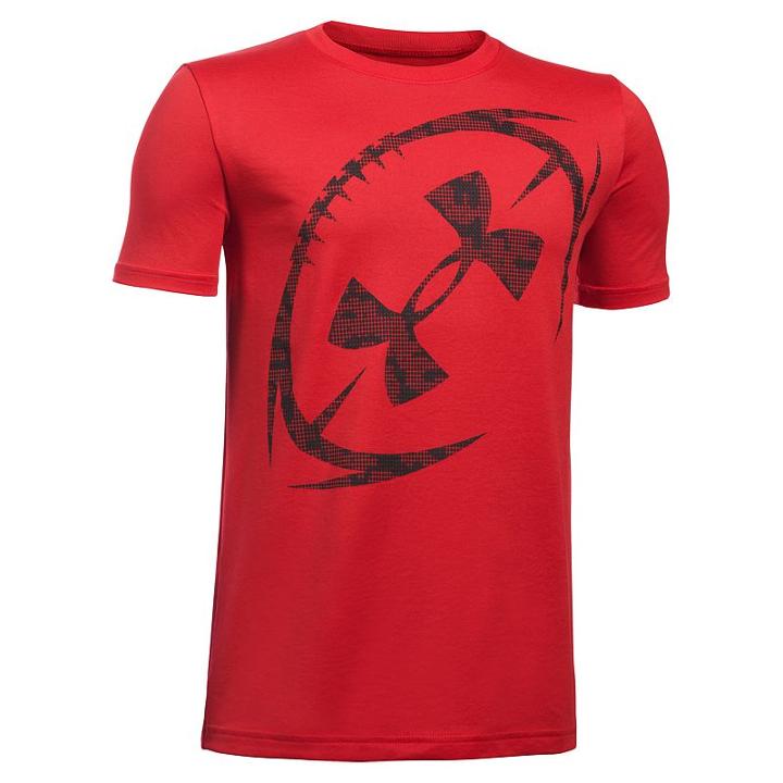 Boys 8-20 Under Armour Football Logo Tee, Boy's, Size: Small, Dark Red