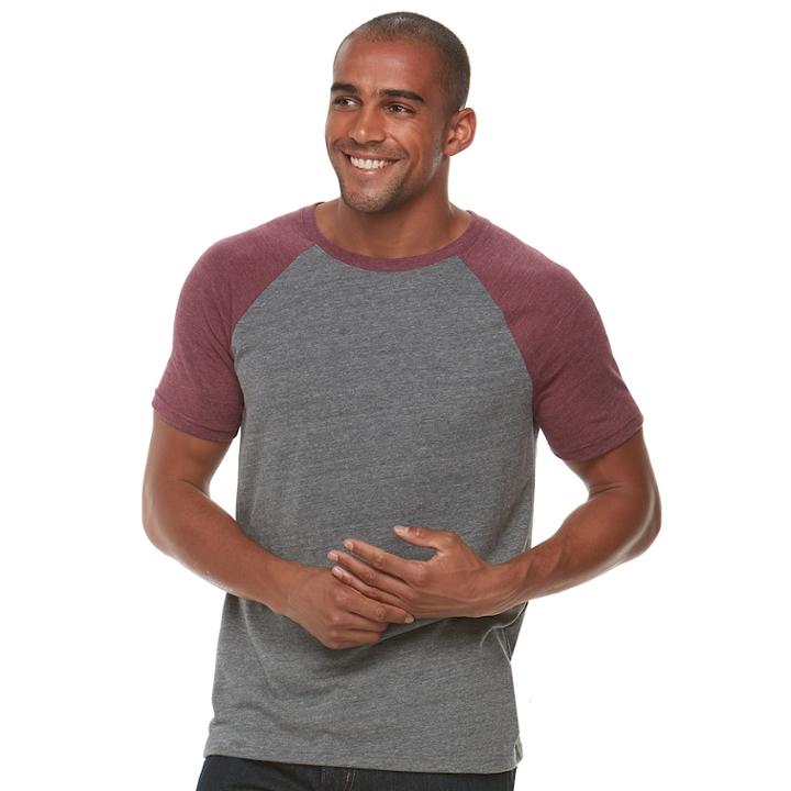 Men's Sonoma Goods For Life&trade; Double-knit Raglan Tee, Size: Small, Red