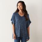 Petite Sonoma Goods For Life&trade; Poncho Top, Women's, Size: Ps/pm, Dark Blue