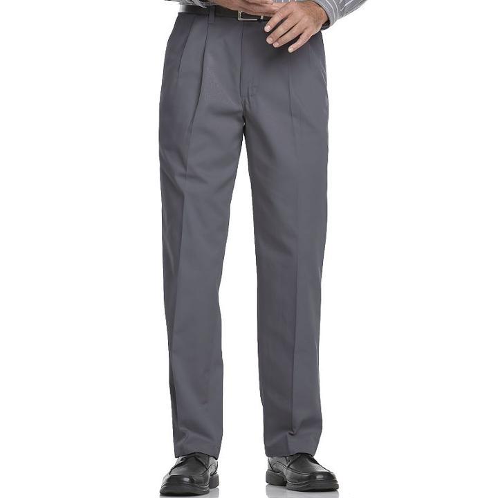 Men's Lee Relaxed-fit Stain Resist Pleated Pants, Size: 36x29, Grey