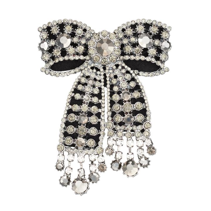 Simply Vera Vera Wang Fringe Bow Pin, Women's, Med Grey
