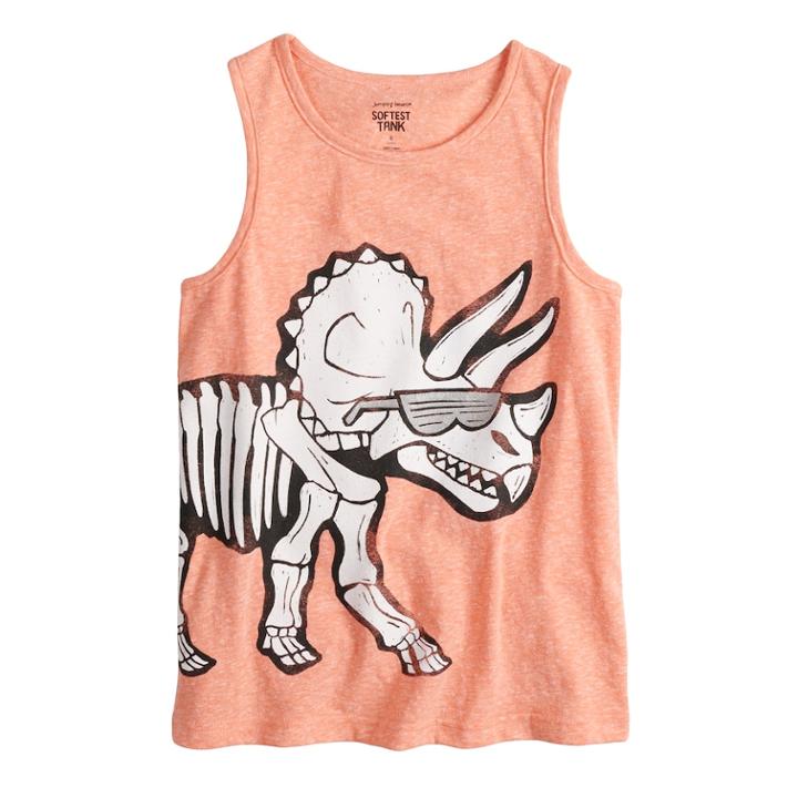 Boys 4-10 Jumping Beans&reg; Graphic Heathered Tank Top, Size: 8, Med Orange