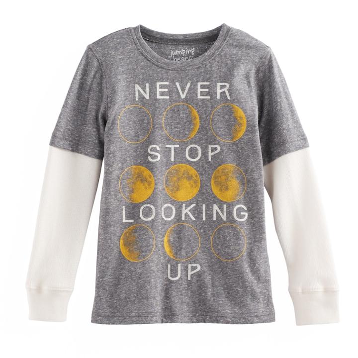 Boys 4-10 Jumping Beans® Thermal Heathered Tee, Size: 8, Dark Grey