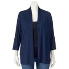 Plus Size Croft & Barrow&reg; Open-front Cardigan, Women's, Size: 1xl, Blue