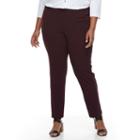 Plus Size Napa Valley Pull-on Pants, Women's, Size: 24 W, Drk Purple