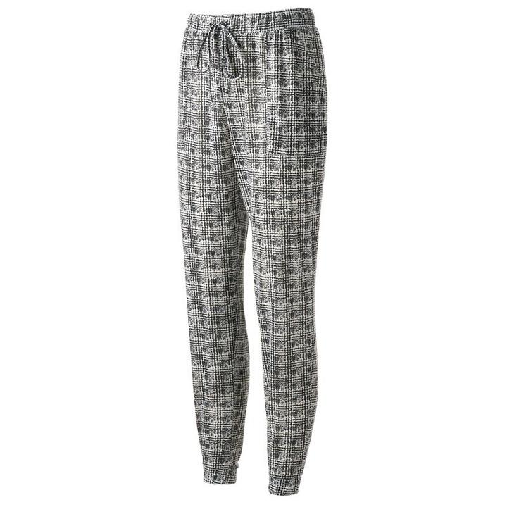 Women's French Laundry Print Jogger Pants, Size: Xl, Lt Beige