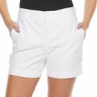 Petite Croft & Barrow&reg; Novelty Shorts, Women's, Size: 6 Petite, White