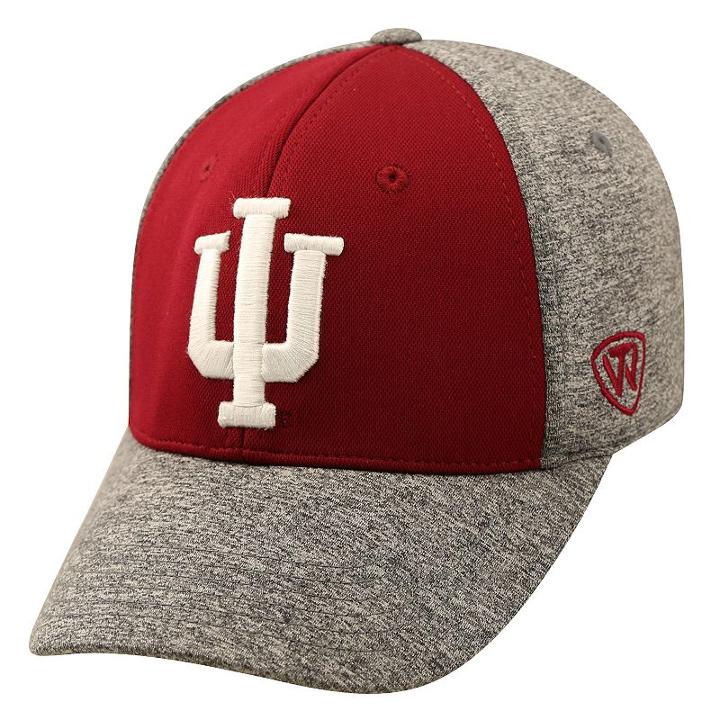 Adult Top Of The World Indiana Hoosiers Pressure One-fit Cap, Med Red