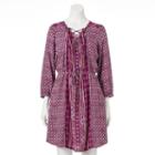Women's Sonoma Goods For Life&trade; Lace-up Peasant Dress, Size: Xl, Purple