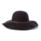 Scala Braided Trim Ultrafelt Floppy Hat, Women's, Black