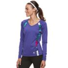 Women's Fila Sport&reg; Basic V-neck Long Sleeve Tee, Size: Small, Med Purple