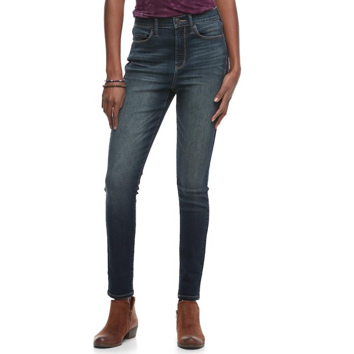 Juniors' Mudd&reg; Flx Stretch High-rise Jean Leggings, Teens, Size: 17 Long, Blue