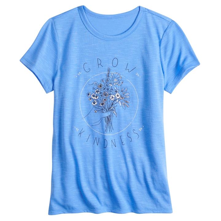 Girls 7-16 & Plus Size Mudd&reg; Graphic Tee, Size: 14, Med Blue