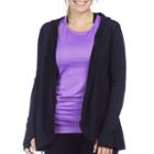 Women's Pl Movement By Pink Lotus Gypsy Wrap Hoodie, Size: Small, Black