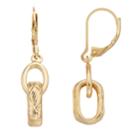 Napier Textured Double Drop Earrings, Women's, Gold