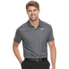 Men's Nike Dry Embossed Essential Regular-fit Golf Polo, Size: Medium, Dark Grey