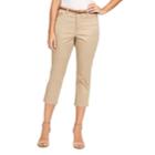 Women's Gloria Vanderbilt Anita Twill Belted Capris, Size: 16, Beig/green (beig/khaki)