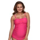 Pink Envelope Maternity Solid Tankini Swim Set, Women's, Size: Xl-mat