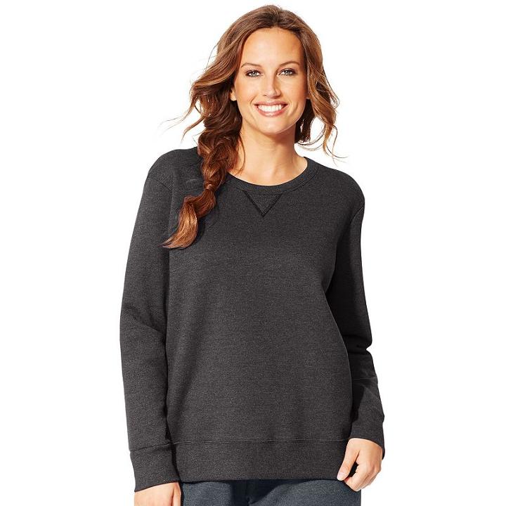 Plus Size Just My Size Fleece Crew Sweatshirt, Women's, Size: 5xl, Dark Grey