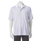 Pebble Beach, Men's Classic-fit Striped Performance Golf Polo, Size: Xxl, White
