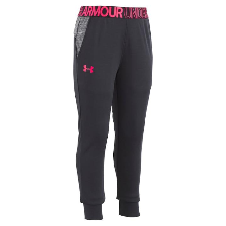 Girls 4-6x Under Armour Logo Jogger Pants, Size: 5, Black