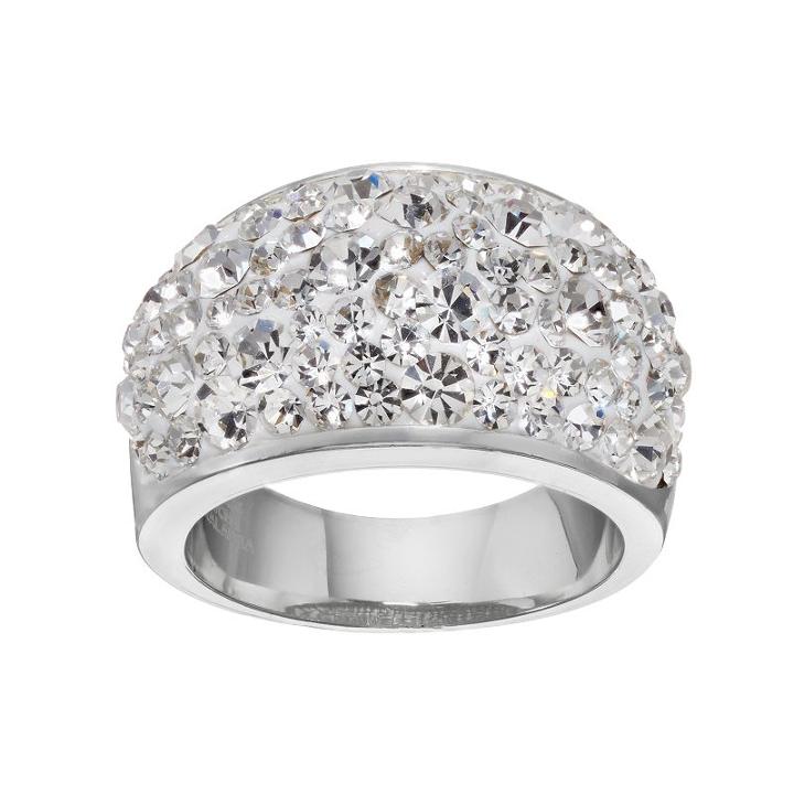 Confetti Clear Crystal Dome Ring, Women's, Size: 8, White