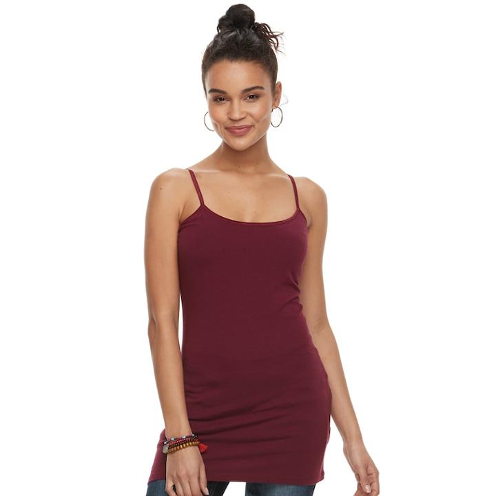 Juniors' So&reg; Tunic Cami, Teens, Size: Xxs, Dark Pink