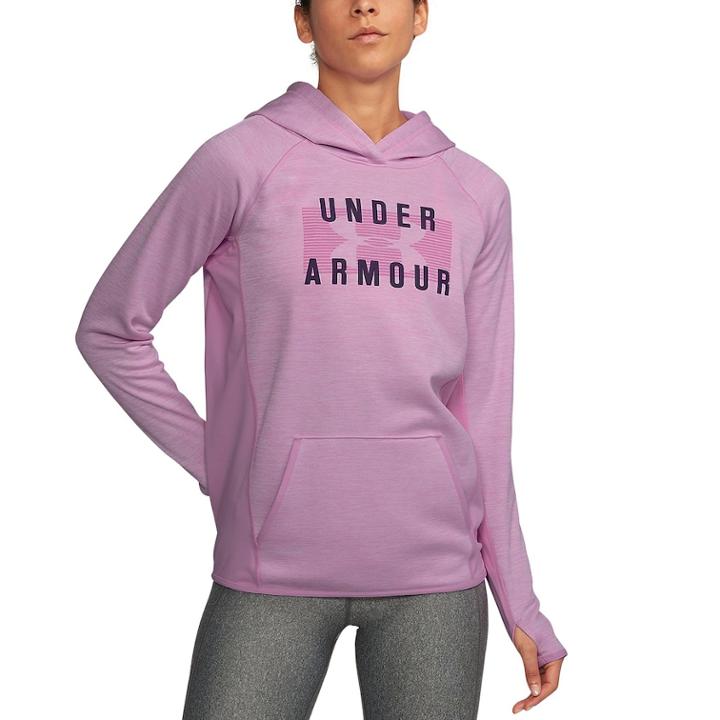 Women's Under Armour Fleece Twist Big Logo Graphic Hoodie, Size: Medium, Beige Over