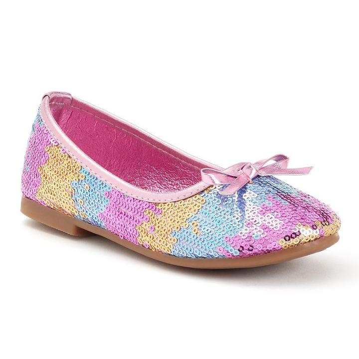 Rugged Bear Girls' Ballet Flats, Girl's, Size: 2, Multicolor