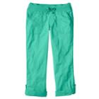 Girls 7-16 So&reg; Ribbed Waist Utility Pant Roll-tab Capris, Size: 12, Turquoise/blue (turq/aqua)
