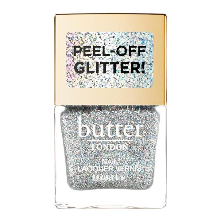 Butter London Glazen Peel Off Glitter Nail Lacquer, Silver