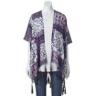 Sonoma Goods For Life&trade; Floral Patchwork Kimono, Women's, Blue (navy)
