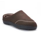 Men's Isotoner Chandler Knit Twill Hoodback Clog Slippers, Size: Large, Brown