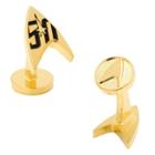 Star Trek Special Edition 50th Anniversary Cuff Links, Men's, Gold