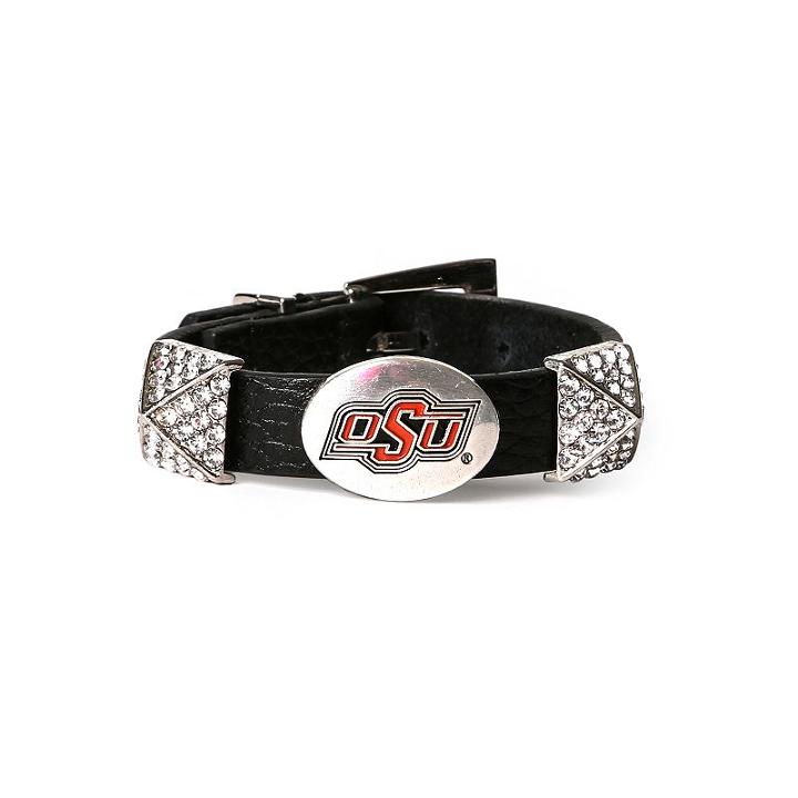 Women's Oklahoma State Cowboys Pyramid Bracelet, Brown